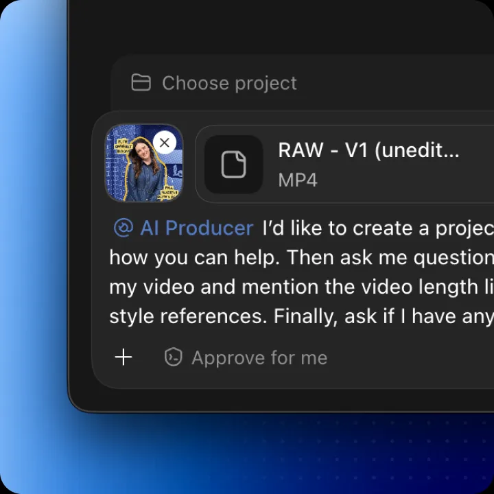 AI Producer editing a video in ChatGPT