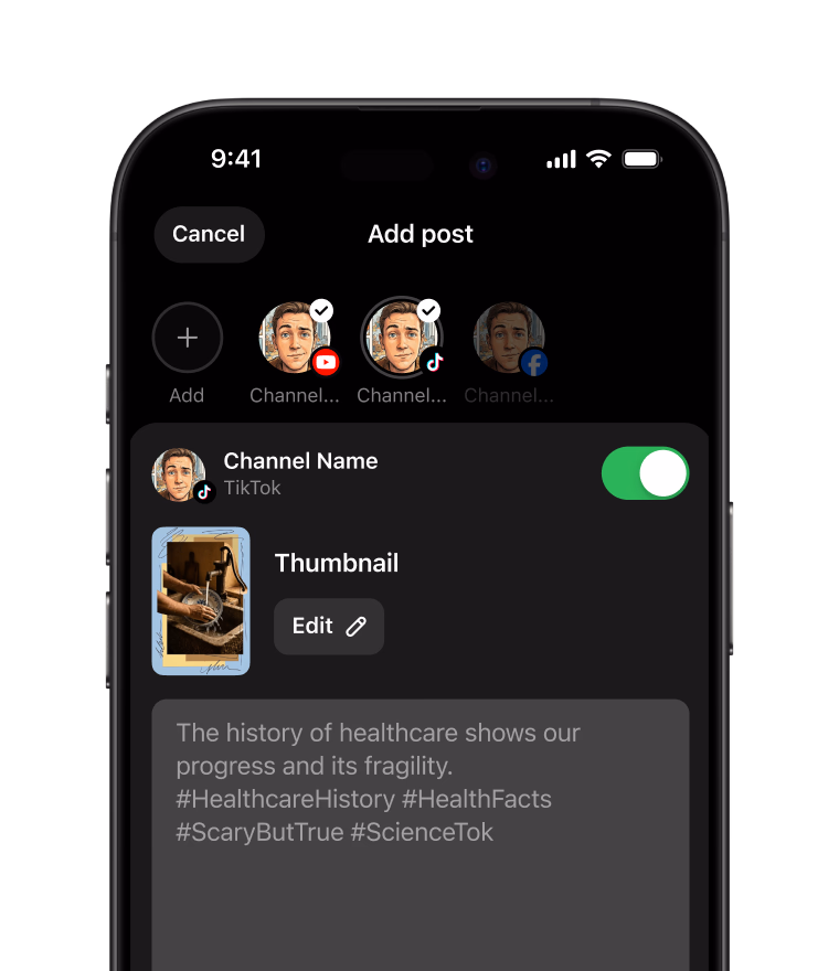 Auto-clip and caption for every major short-form platform