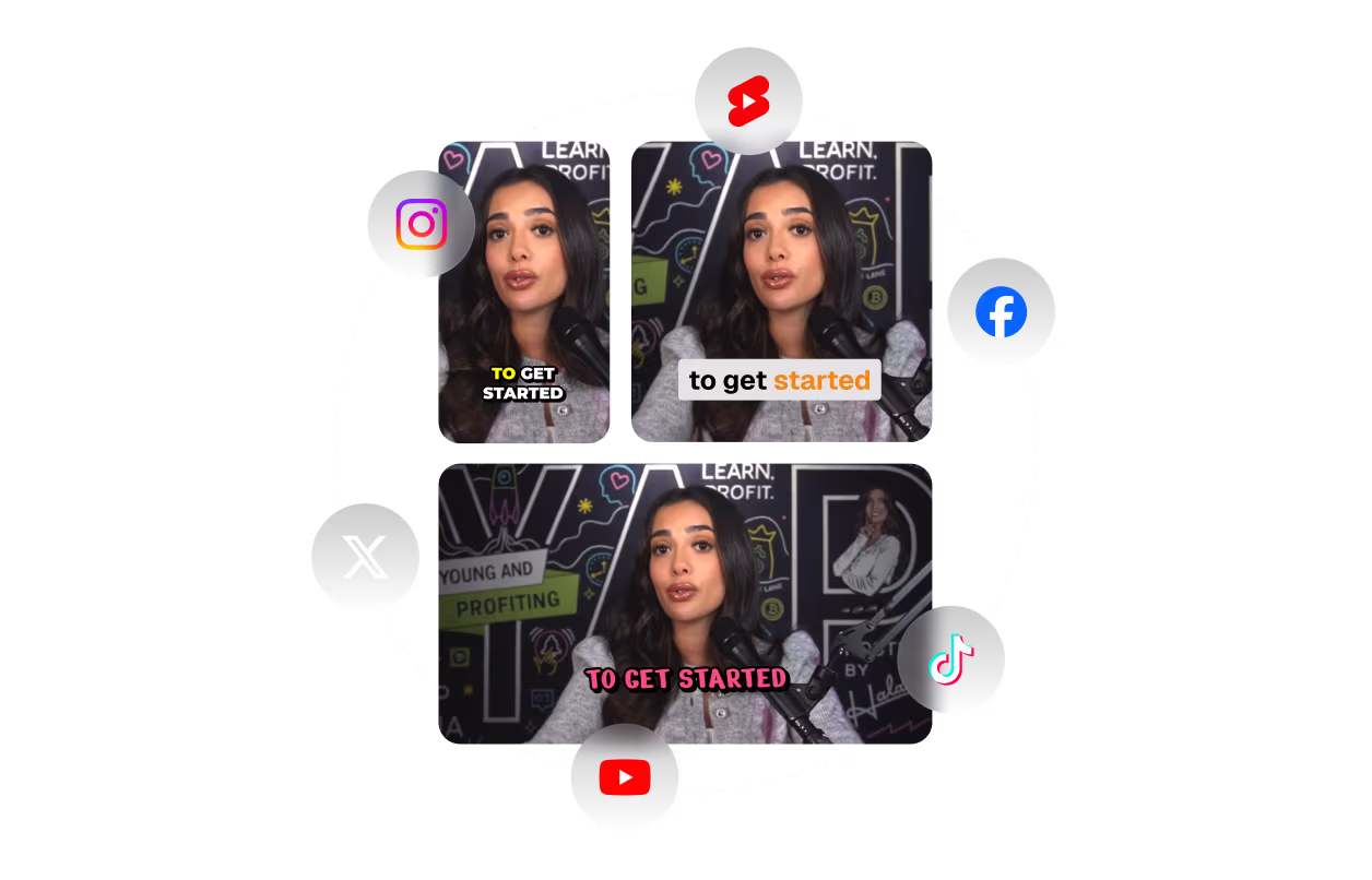 Auto-clip and captions — optimized for short-form platforms