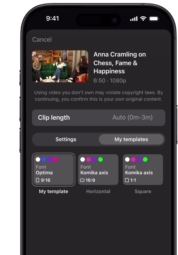 Brand Templates — keep every clip on-brand