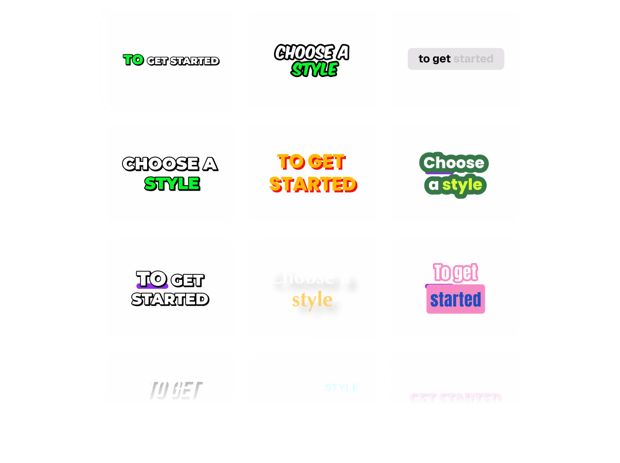 Edit and style captions with the built-in editor. Choose fonts, colors and caption styles.
