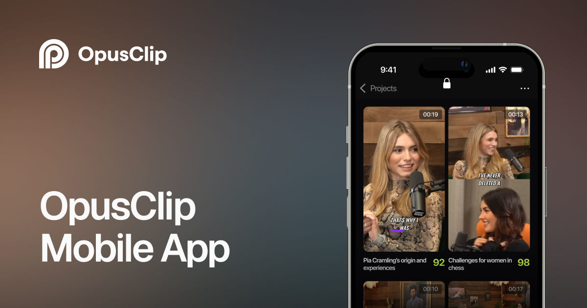 OpusClip Mobile App (iOS) | Turn Long Videos into Viral Shorts
